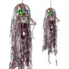 Hangdeco doodskop 80CM met Lichtgevende ogen halloween