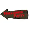 Merkloos / Sans marque Wanddecoratie Wegwijzer Halloween party 50 cm - karton - Horror griezel halloween thema feest