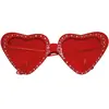 Funny Fashion Rode hartjes zonnebril 14 x 5 cm