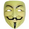 Funny Fashion Masker V for Vendetta - Geel.