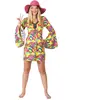 Funny Fashion - Hippie Kostuum - Hannah De Hippie - Vrouw - Multicolor...