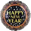 Folat Follieballon "Happy New Year " rond (45cm)