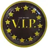 ESPA - 8 VIP kartonnen borden 23 cm zwart en goud