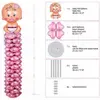 Funny Fashion Ballonstandaard met 16 ballonnen voor geboorte meisje standaard - ballonpilaar