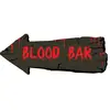 Merkloos / Sans marque Wanddecoratie Wegwijzer Halloween Blood bar 19cm x 50cm - PVC - Horror griezel thema feest