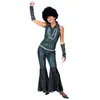 Funny Fashion Verkleedpak disco glitter jumpsuit vrouw Boogie Queen 36-38