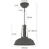 Hanglamp Mexlite Eden - Grijs - Retro - Industrieel - Eetkamer - Horec...