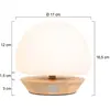Steinhauer Ancilla - Tafellamp Klassiek  - Beuken - H:16.5cm - Ø:16.5cm - G9 - Voor Binnen - Metaal - Tafellampen - Bureaulamp - Bureaulampen - Slaapkamer - Woonkamer - Eetkamer