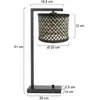 Steinhauer - lampe de table - Stang - noir - bambou métal - lampe