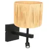 Steinhauer - applique murale - Stang - noir - lin métal - lampe