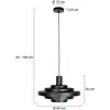 Steinhauer - suspension - noir - métal - ø 50cm - E27 - 4217ZW