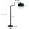 Steinhauer - lampadaire - Bloeba - vert noir - métal velours