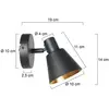 Mexlite - spot - Oeroe - noir - métal - lampe de lit - E14 -