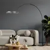 Steinhauer - lampadaire - Ringlux - noir - métal - lampe arquée -
