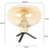 Steinhauer - lampe de table - Reflexion - ambre - verre métal - ø