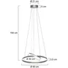 Steinhauer - suspension - Ringlux - acier - métal - ø 60cm - led