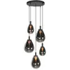Steinhauer - suspension - Glimsy - noir - verre métal - ø 40cm