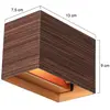 Steinhauer - applique murale - Muro - marron - métal - G9 - 3365E