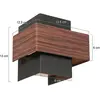 Steinhauer - applique murale - Muro - bois noir - métal - G9 -