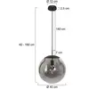 Steinhauer - suspension - Bollique - noir - verre métal - ø 40cm