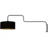Steinhauer - applique murale - Bloeba - noir - métal tissu - Ø