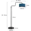 Steinhauer - lampadaire - Bloeba - bleu noir - métal velours
