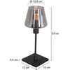 Steinhauer - lampe de table - Ancilla - noir - verre métal - ø