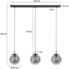 Steinhauer Hanglamp Bollique 3-Lichts Zwart