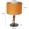 Anne Light and home Lampe de table lampe de chambre lampe de bureau lampe de chevet or