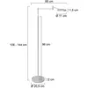 Steinhauer Vloerlamp Soleil Grijs met Zwenkarm & Accu