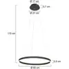 Steinhauer Hanglamp Ringlux Zwart Ø60cm