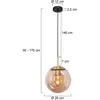 Steinhauer - suspension - Bollique led - ambre - verre métal - ø