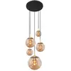 Steinhauer - suspension - Bollique LED - ambre - verre métal - Ø