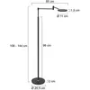 Steinhauer Vloerlamp Soleil Zwart met Zwenkarm & Accu