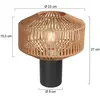 Steinhauer - lampe de table - Bloeba - naturel noir - coton métal
