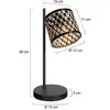 Mexlite - lampe de table - Bambus - naturel noir - bambou métal -