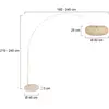 Steinhauer - lampadaire - Sparkled Light - beige naturel - bambou