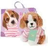 Studio Pets® Mini Knuffel Hond Beagle Billie (8cm) met Koffer, Paspoort en Stickerboek