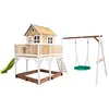 AXI Maisonnette Liam avec balancoire Nid rond Summer Brun Blanc avec T...