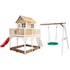 AXI Maisonnette Liam avec balancoire Nid rond Summer Brun Blanc avec T...
