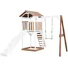 Pragma Axi Beach Tower With Single Swing Brown/White - Toboggan Blanc