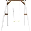 Axi Portique Simple En Bois 1 Balançoire Blanc Marron 160x181x207cm