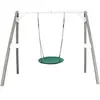 AXI Portique en Bois Gris Blanc avec Balancoire siege Nid Rond