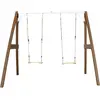 Pragma Axi Portique Balançoire En Bois Double Marron/Blanc