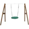 Pragma Axi Portique En Bois Marron/Blanc Avec Balançoire - Siège Nid Rond
