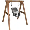 Axi Baby Swing Marron Avec Assise Gris Et Blanche