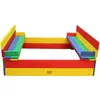 Ella Bac à Sable Enfant multicouleur Bac à Sable pour Enfants en Bois fsc avec Couvercle & Banc 100 x 95 cm - AXI
