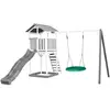 AXI Beach Tower Aire de Jeux avec Toboggan en gris, Balançoire Nid d'o...