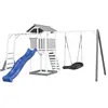 Axi Structure De Jeu Beach Tower Gris Blanc Balancoire Nid Ovale Roxy ...