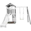 Axi Structure De Jeu Beach Tower Blanc Gris Avec 1 Balancoire Et Tobog...